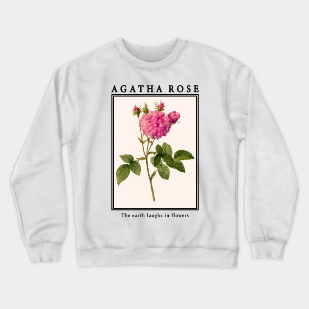 Flowers - Agatha Rose Crewneck Sweatshirt by j.adevelyn
